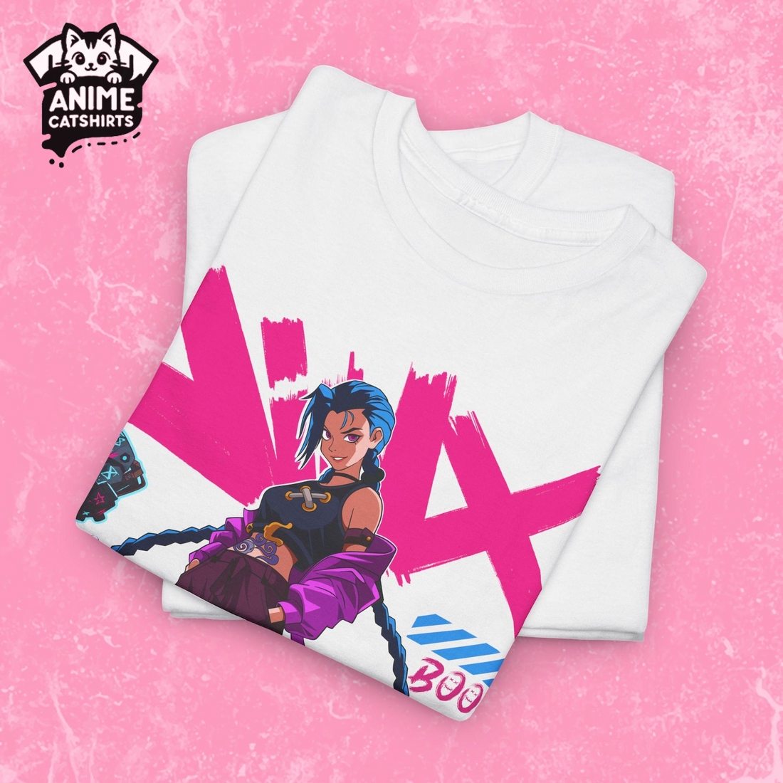 Arcane Jinx League of Legends Vaporwave Gaming T-Shirt