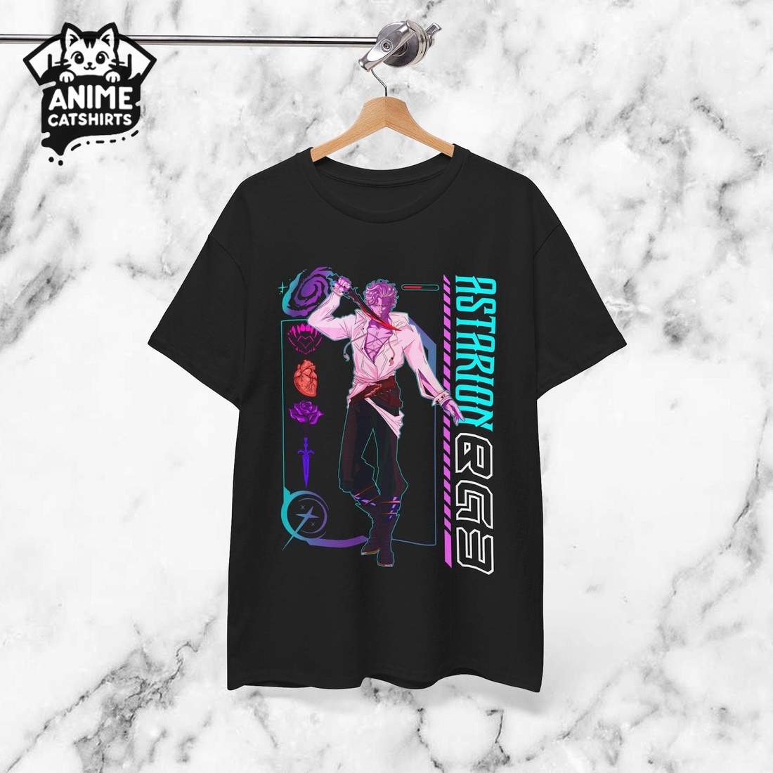 Baldurs Gate 3 Astarion 90s Vaporwave Stylish Streetwear T-Shirt