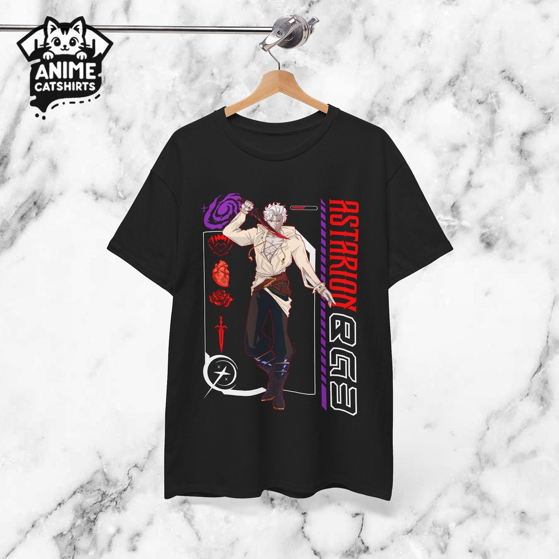 Baldurs Gate 3 Astarion 90s Vaporwave Stylish T-Shirt