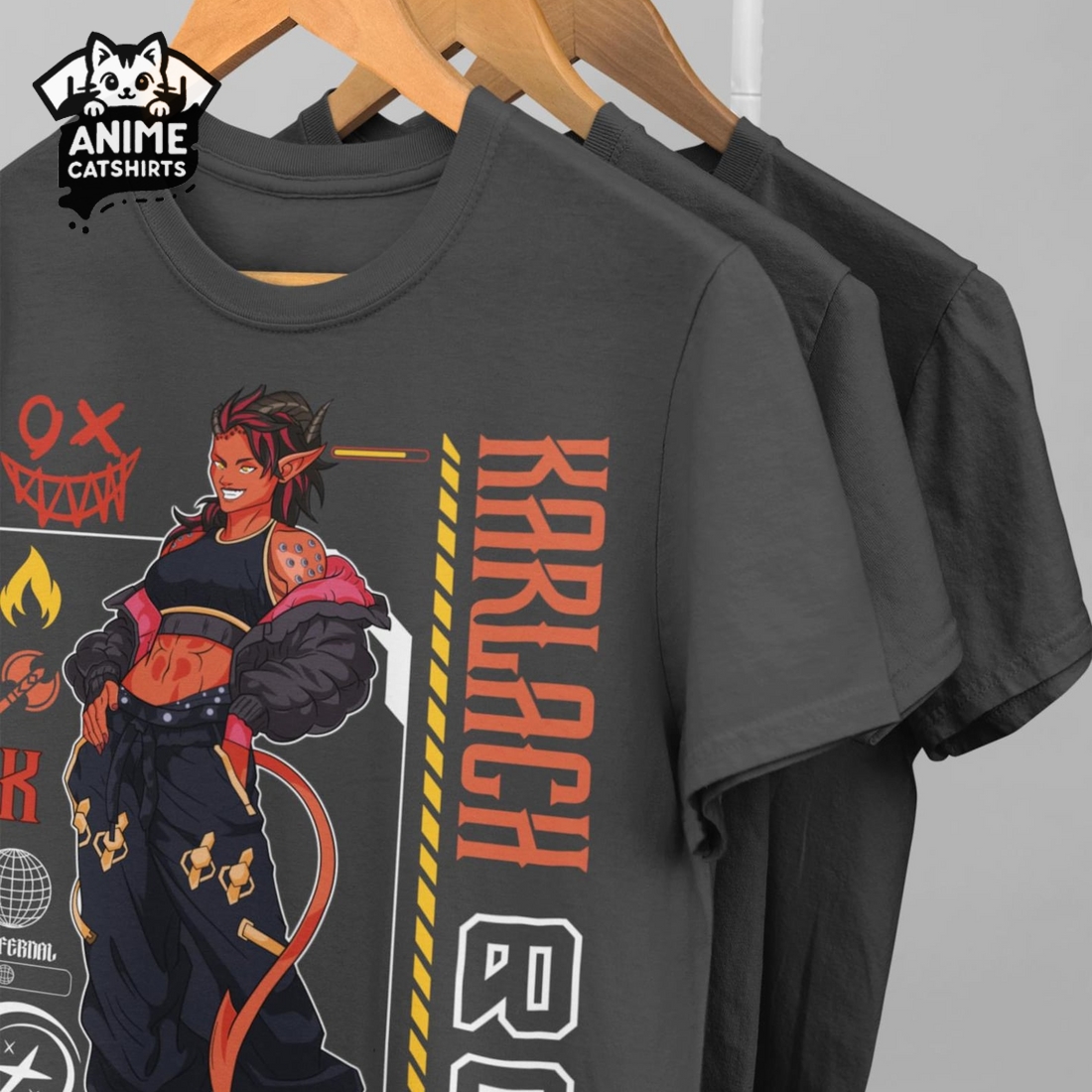 Baldurs Gate 3 Karlach Cute Anime Style 90s T-Shirt