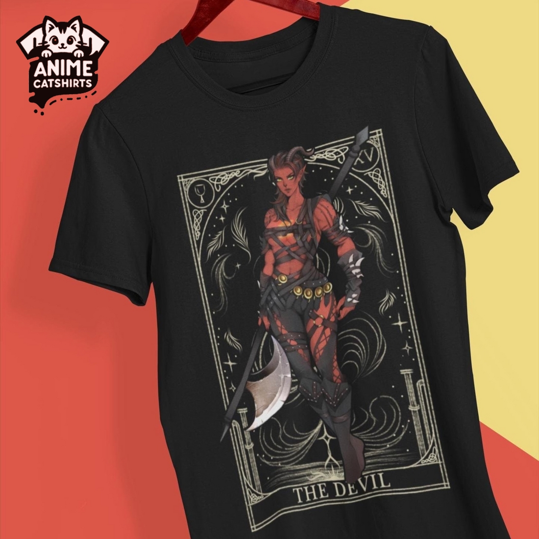 Baldurs Gate 3 Karlach Tarot Card Tee Gamer T-Shirt