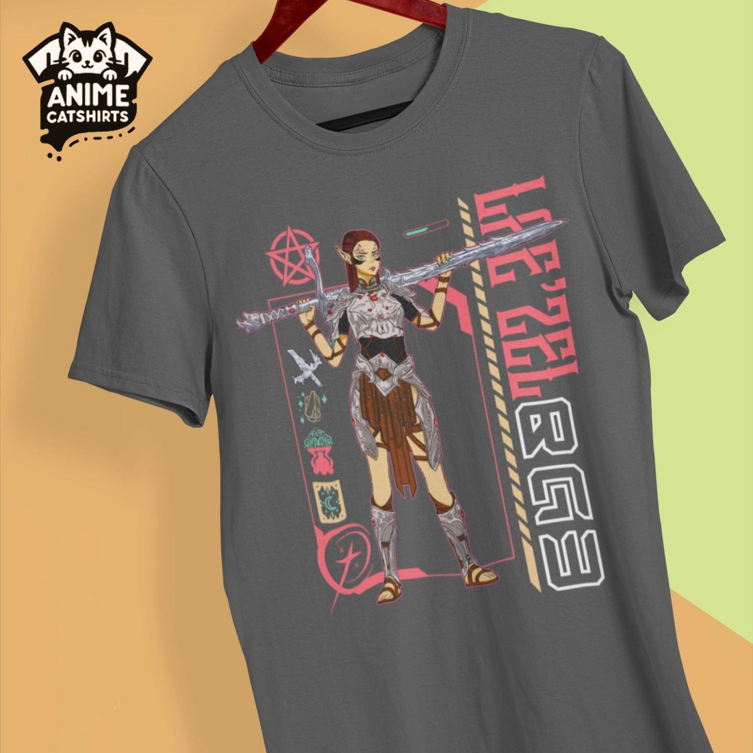 Baldurs Gate 3 Lae’Zel Cute Anime Style 90s T-Shirt