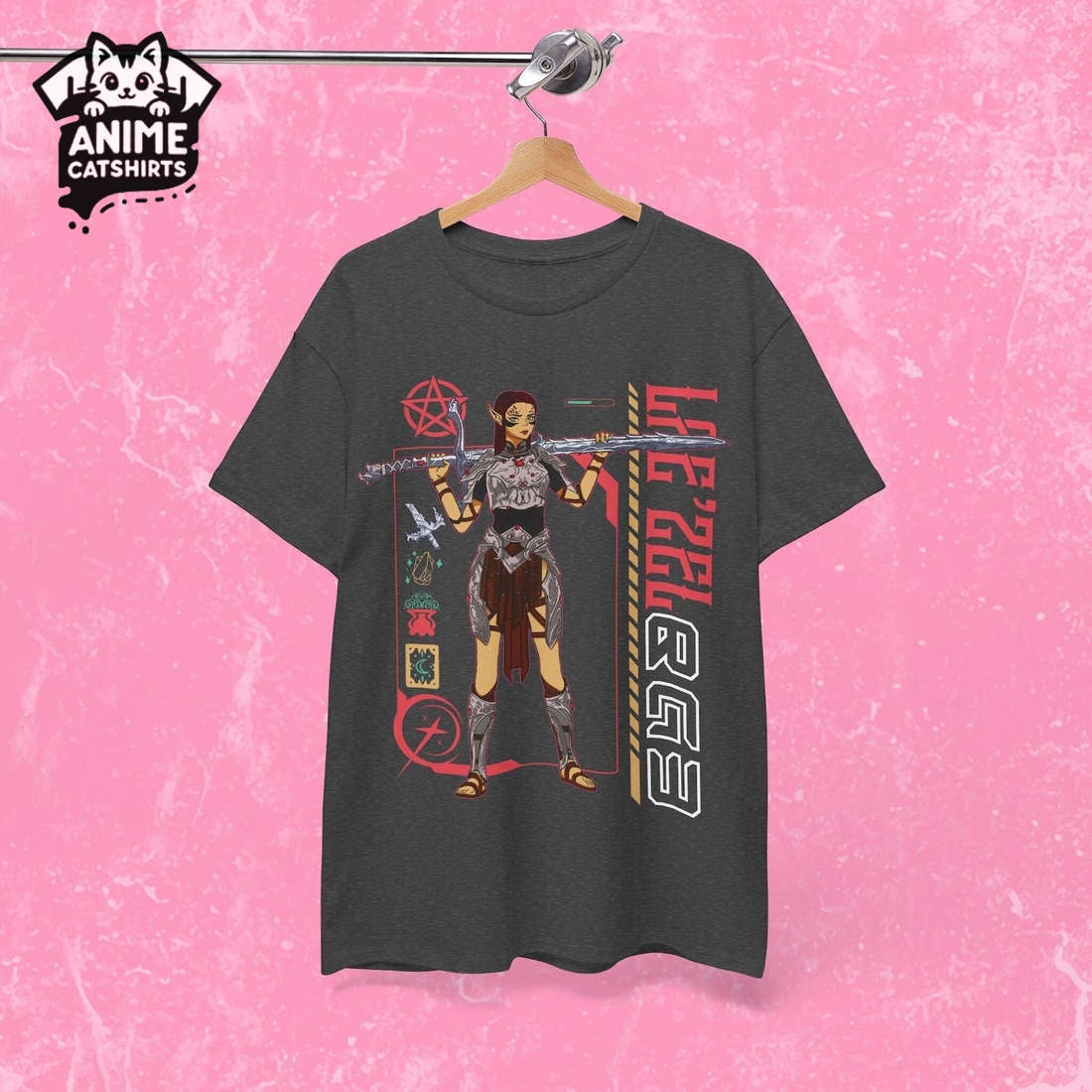 Baldurs Gate 3 Lae’Zel Cute Anime Style 90s T-Shirt