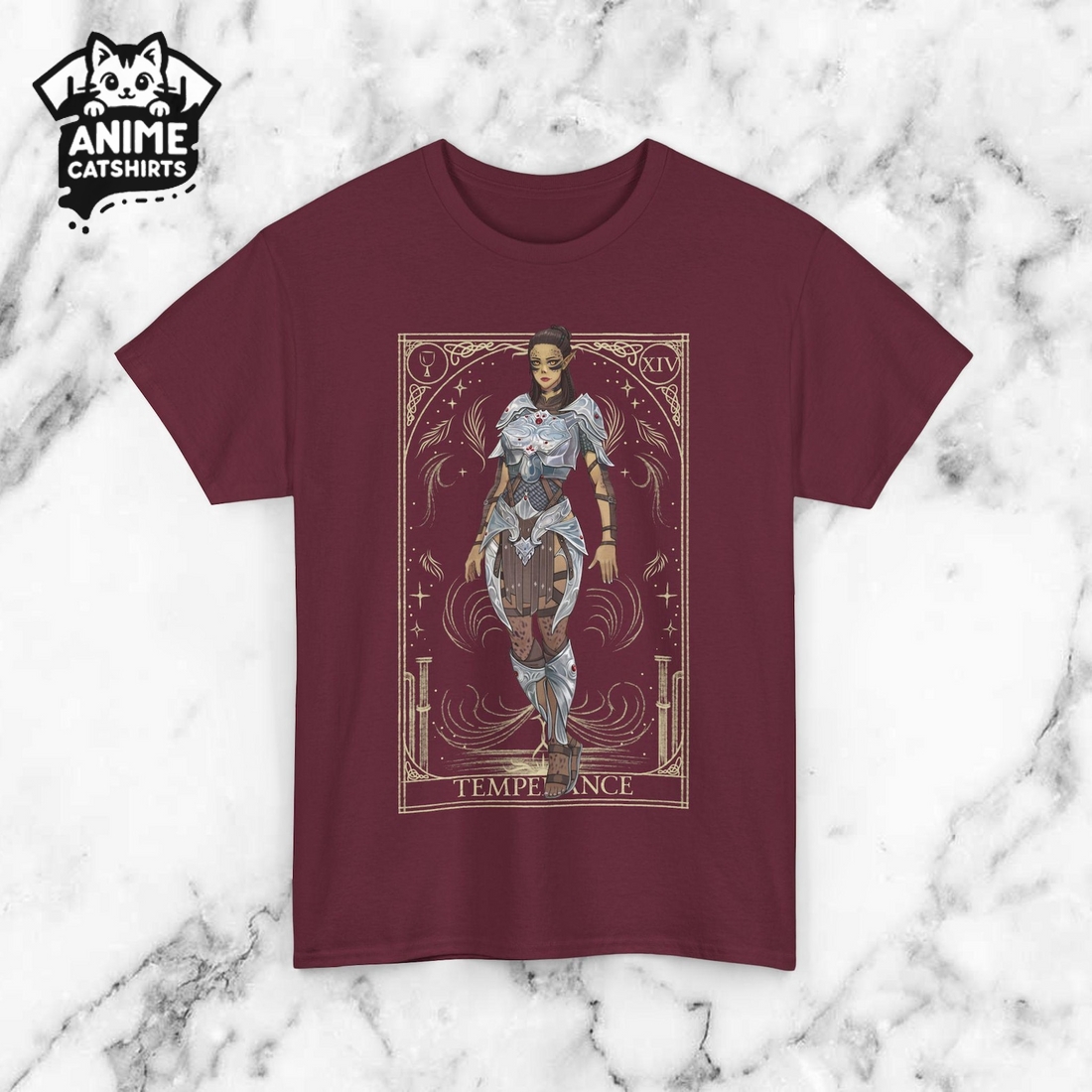 Baldurs Gate 3 Lae’Zel Tarot Card Tee Gamer T-Shirt