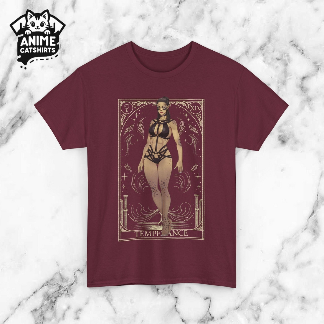 Baldurs Gate 3 Lae’Zel Variant Tarot Card Tee Gamer T-Shirt
