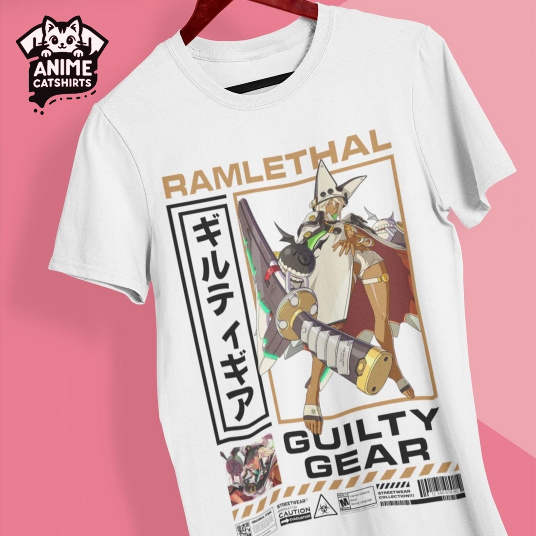 Guilty Gear Ramlethal Anime Streetwear Tee T-Shirt