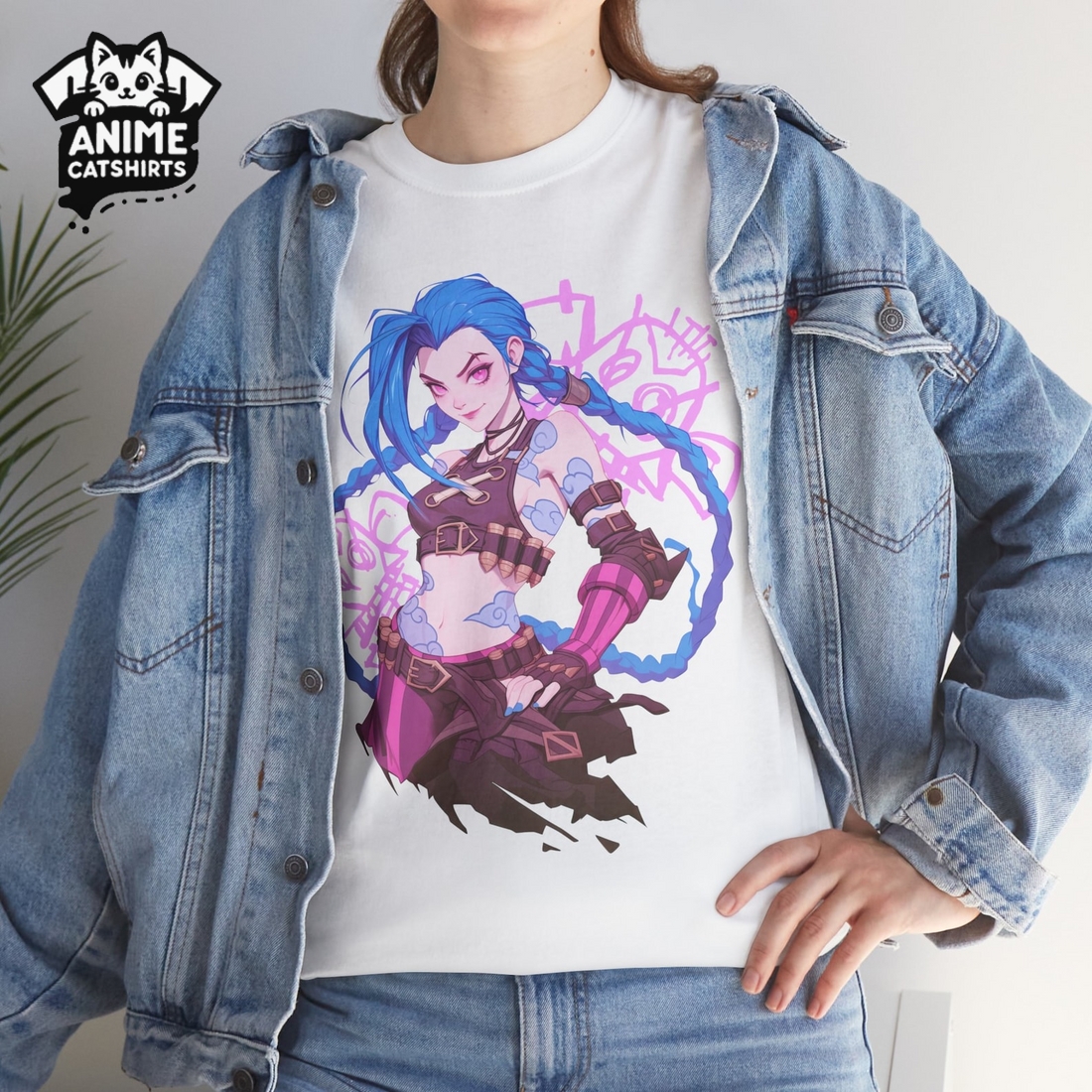 Jinx Arcane League Of Legends Anime T-Shirt