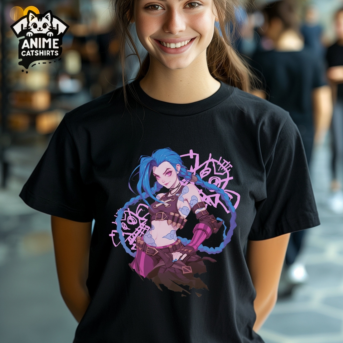 Jinx Arcane League Of Legends Anime T-Shirt