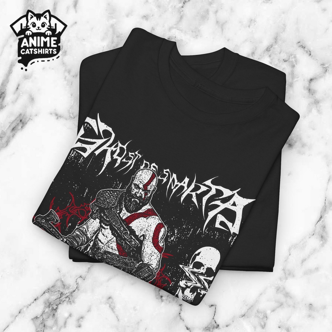 Kratos God of War Heavy Metal Tee Streetwear T-Shirt