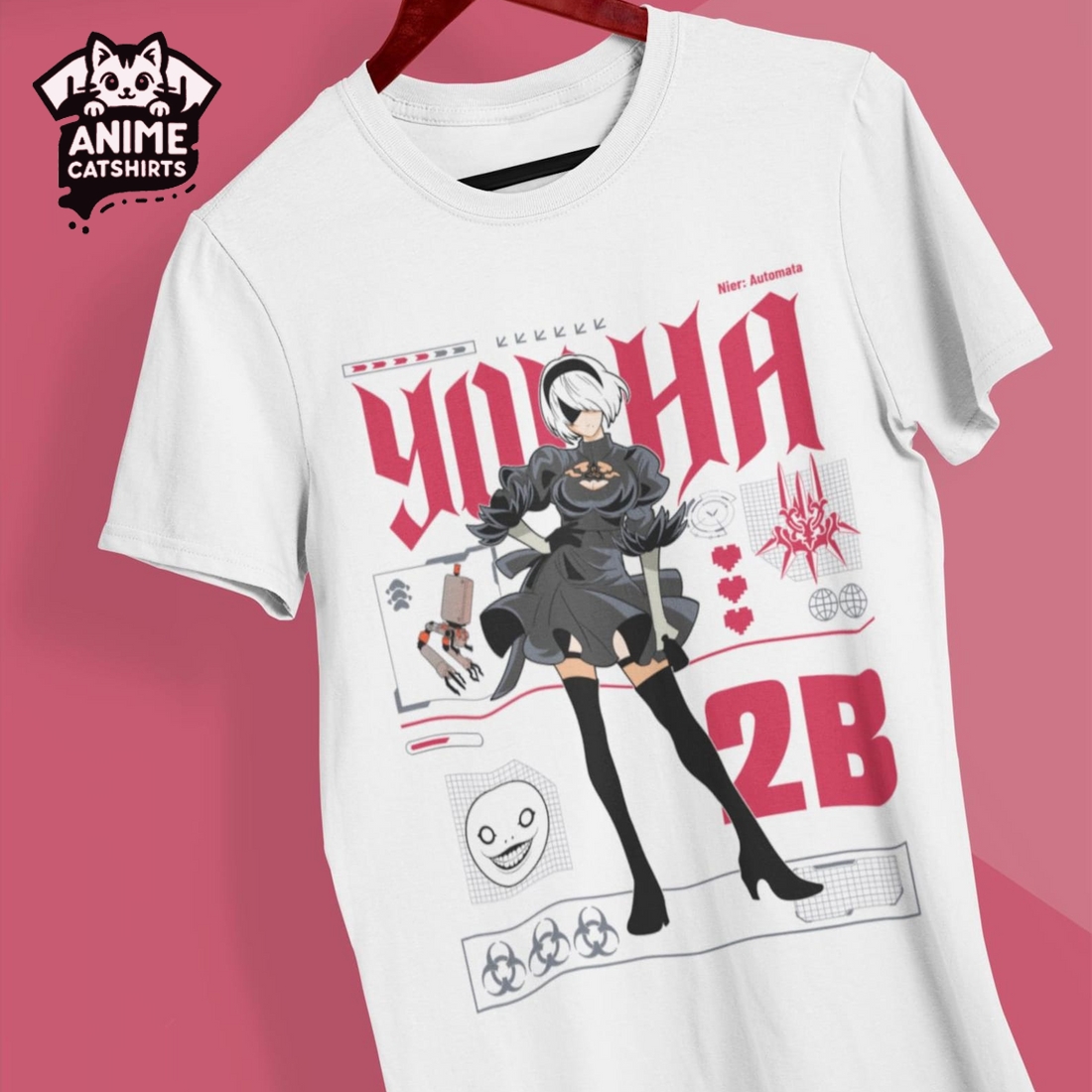 Nier Automata 2B Anime Graphic Tee T-Shirt