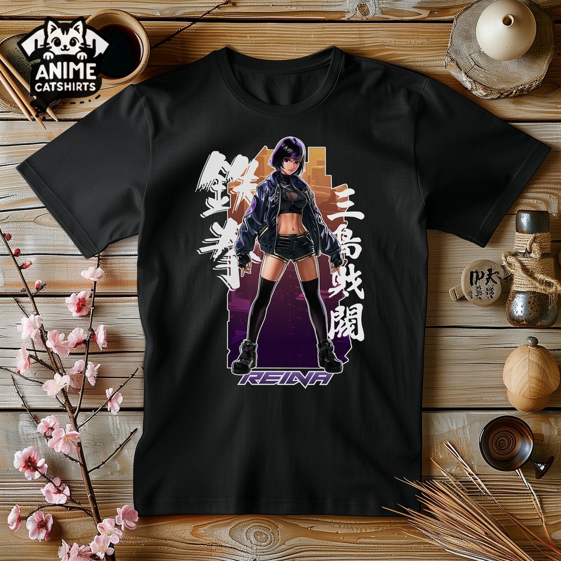 Tekken Reina Gaming Streetwear Graphic T-Shirt