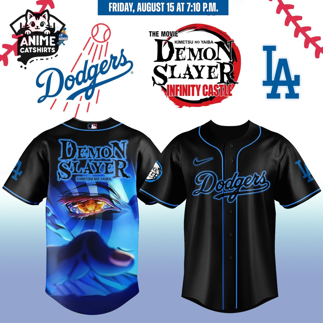 LA Dodgers Demon Slayer Limited Edition Jersey, Cap