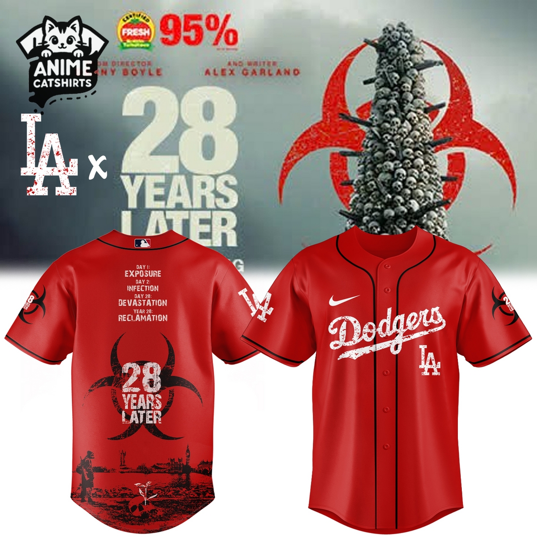 Los Angeles Dodgers x 28 Years Later Jersey, Cap