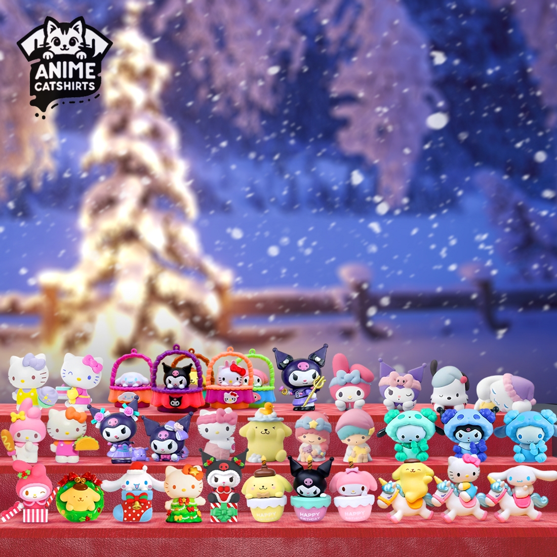 Merry Christmas Hi Hello Kitty Anime Calendar Advent