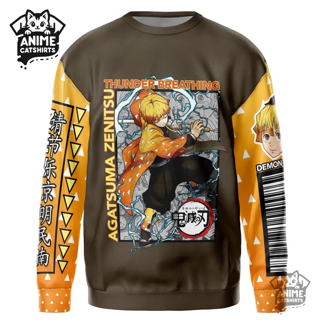 Agatsuma Zenitsu Demon Slayer Streetwear Sweatshirt