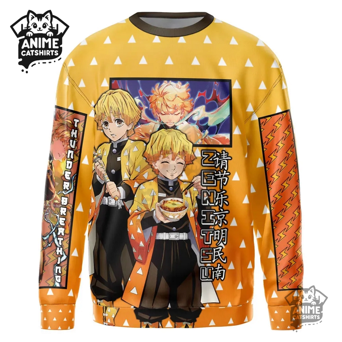 Agatsuma Zenitsu Haori Demon Slayer Streetwear Sweatshirt