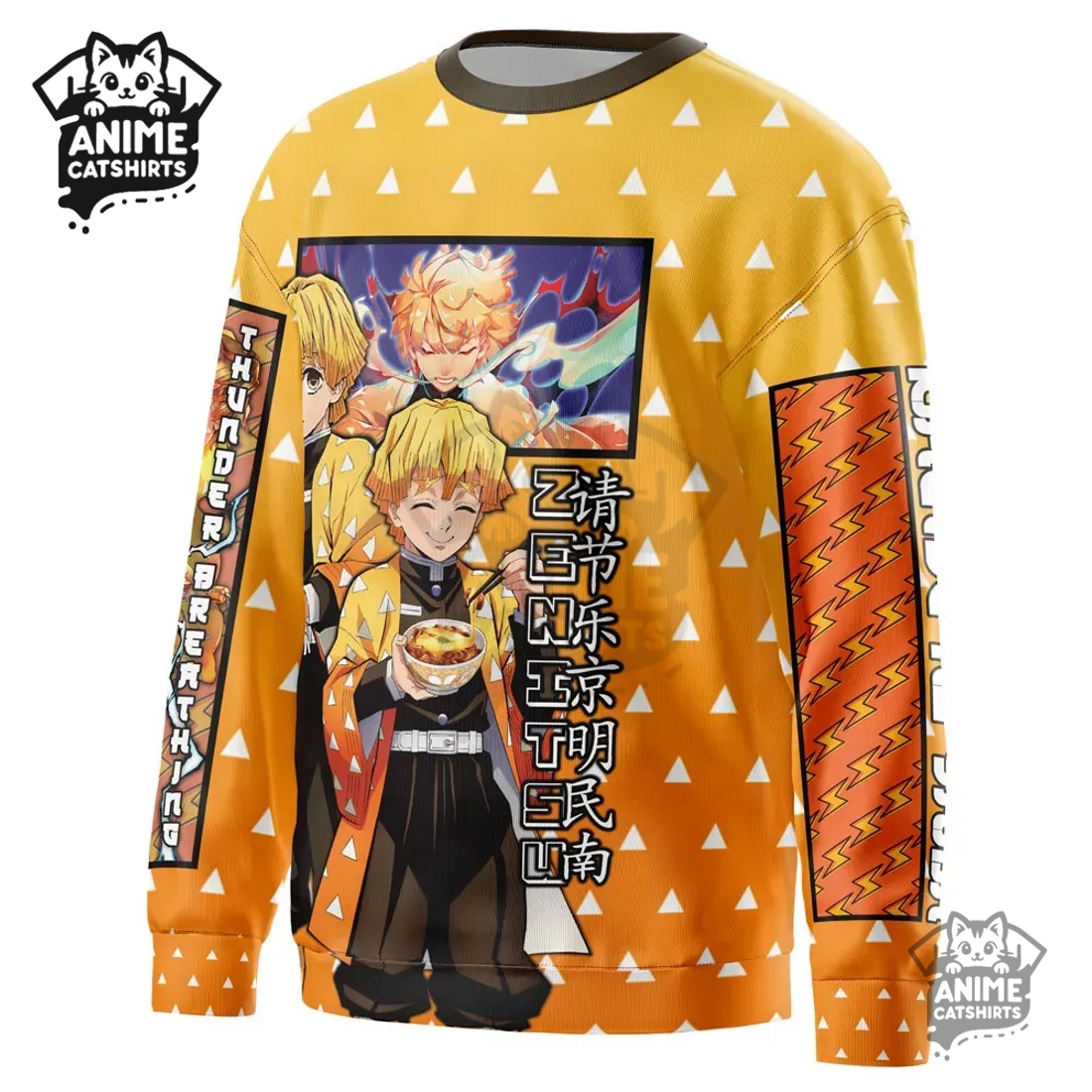 Agatsuma Zenitsu Haori Demon Slayer Streetwear Sweatshirt
