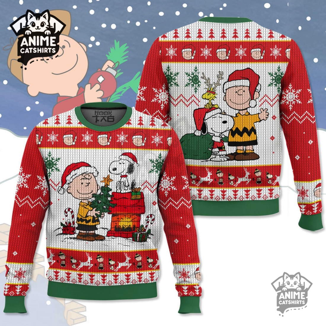 Charlie Brown and Snoopy Ugly Sweater
