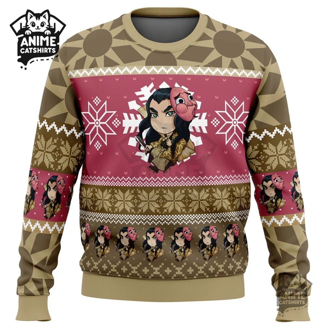 Chibi Christmas Haganezuka Hotaru Demon Slayer Ugly Christmas Sweatshirt