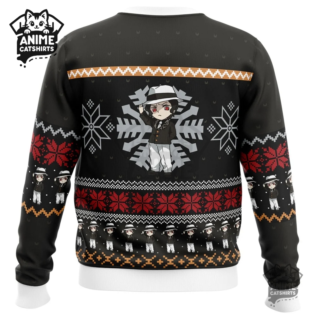 Chibi Christmas Muzan Kibutsuji Demon Slayer Ugly Christmas Sweatshirt