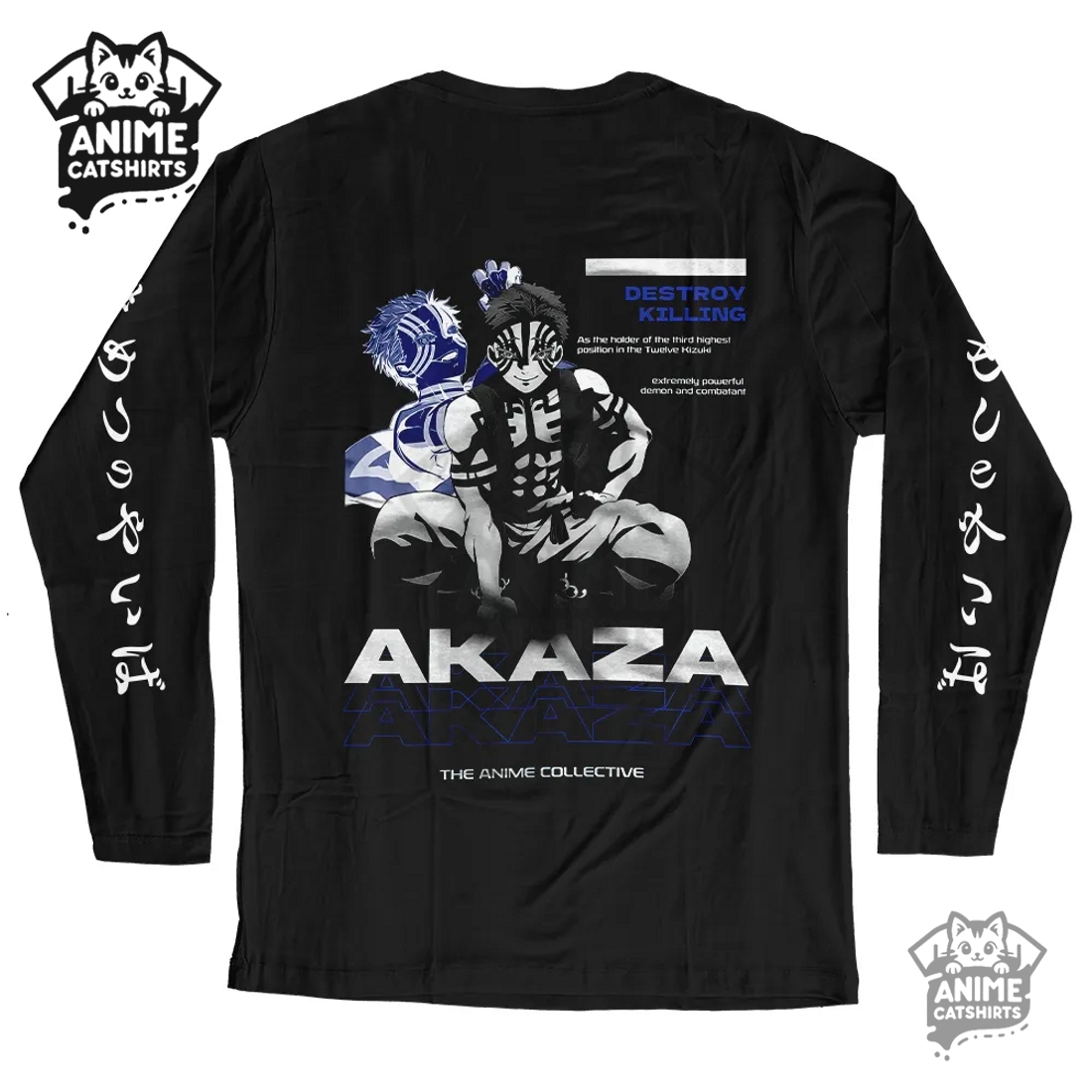 Demon Slayer Classic Black Sweatshirt – Akaza Demon Slayer Classic Black Sweatshirt – Akaza