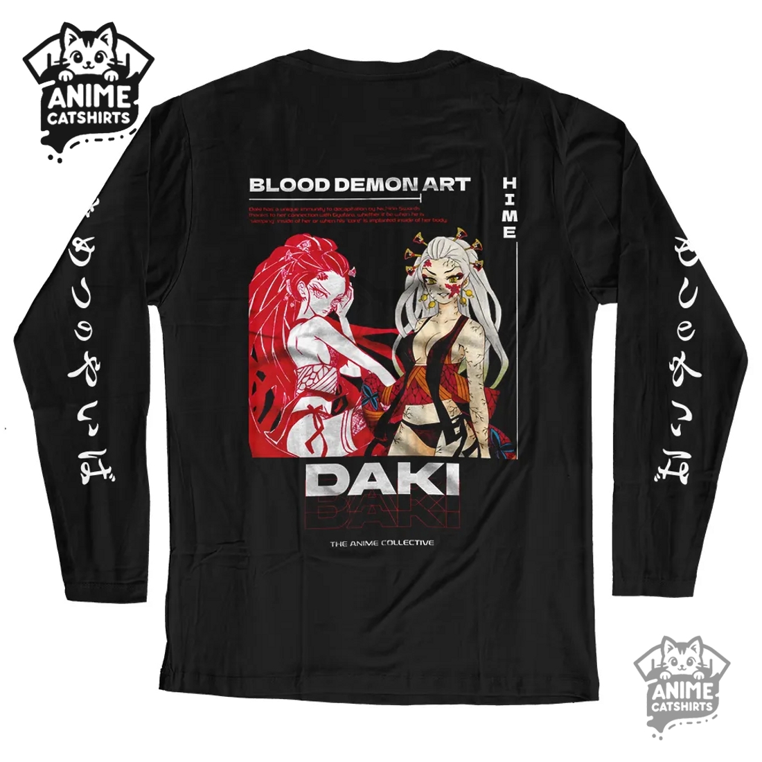 Demon Slayer Classic Black Sweatshirt – Daki Demon Slayer Classic Black Sweatshirt – Daki