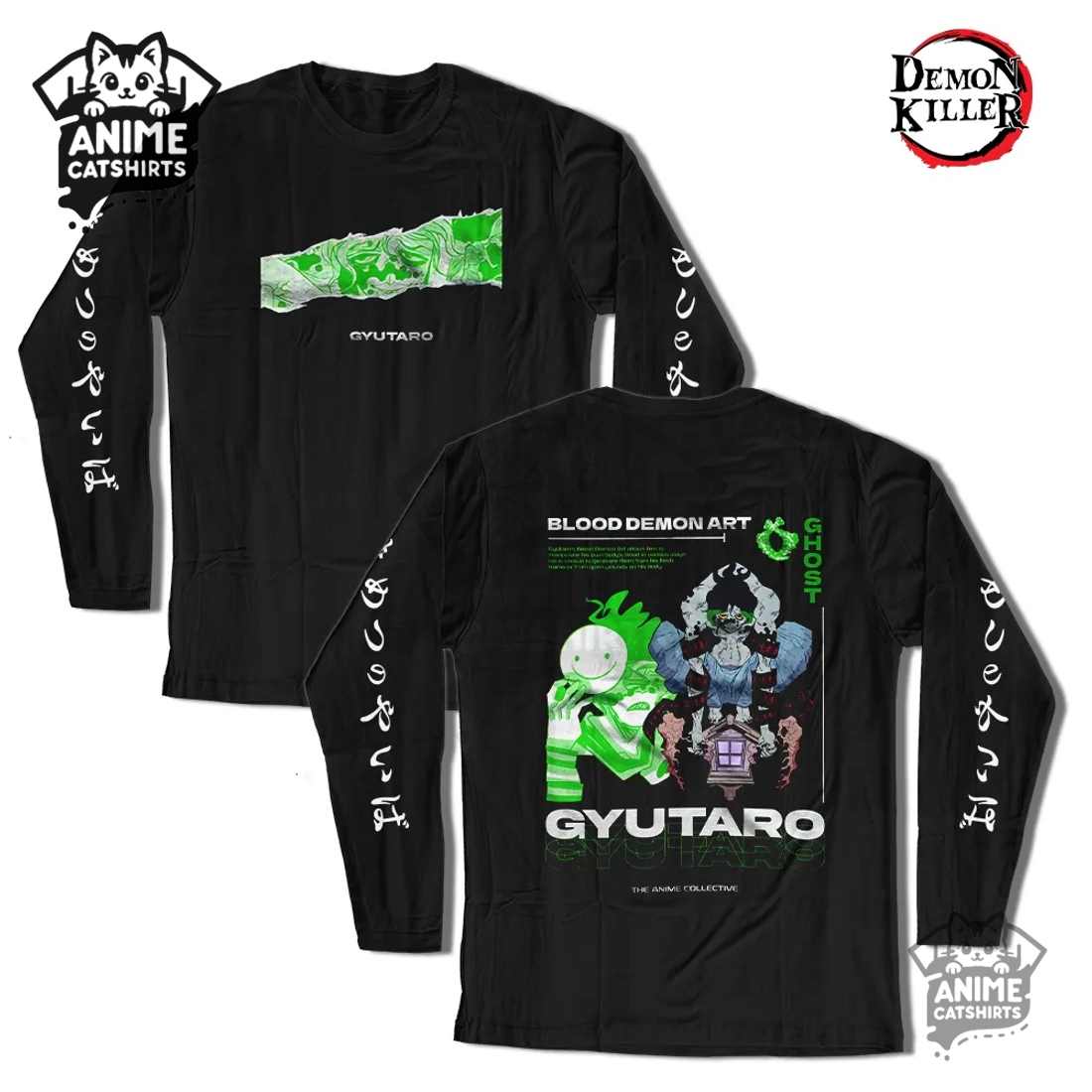 Demon Slayer Classic Black Sweatshirt – Gyutaro