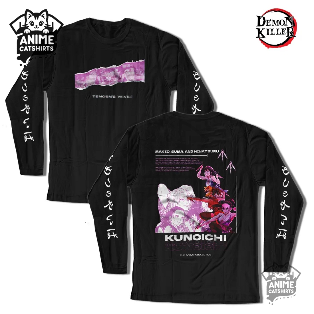 Demon Slayer Classic Black Sweatshirt – Tengen Uzui Wife
