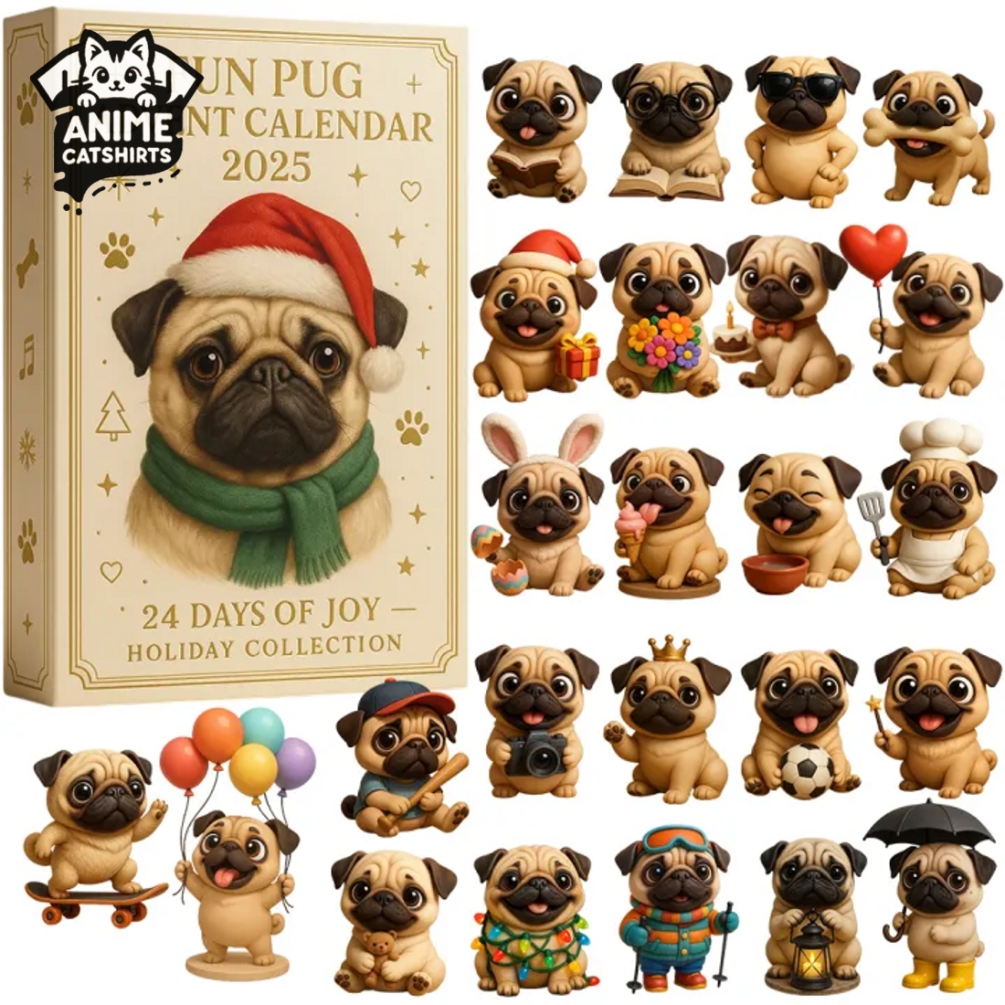 Fun Pug Advent Calendar 2025
