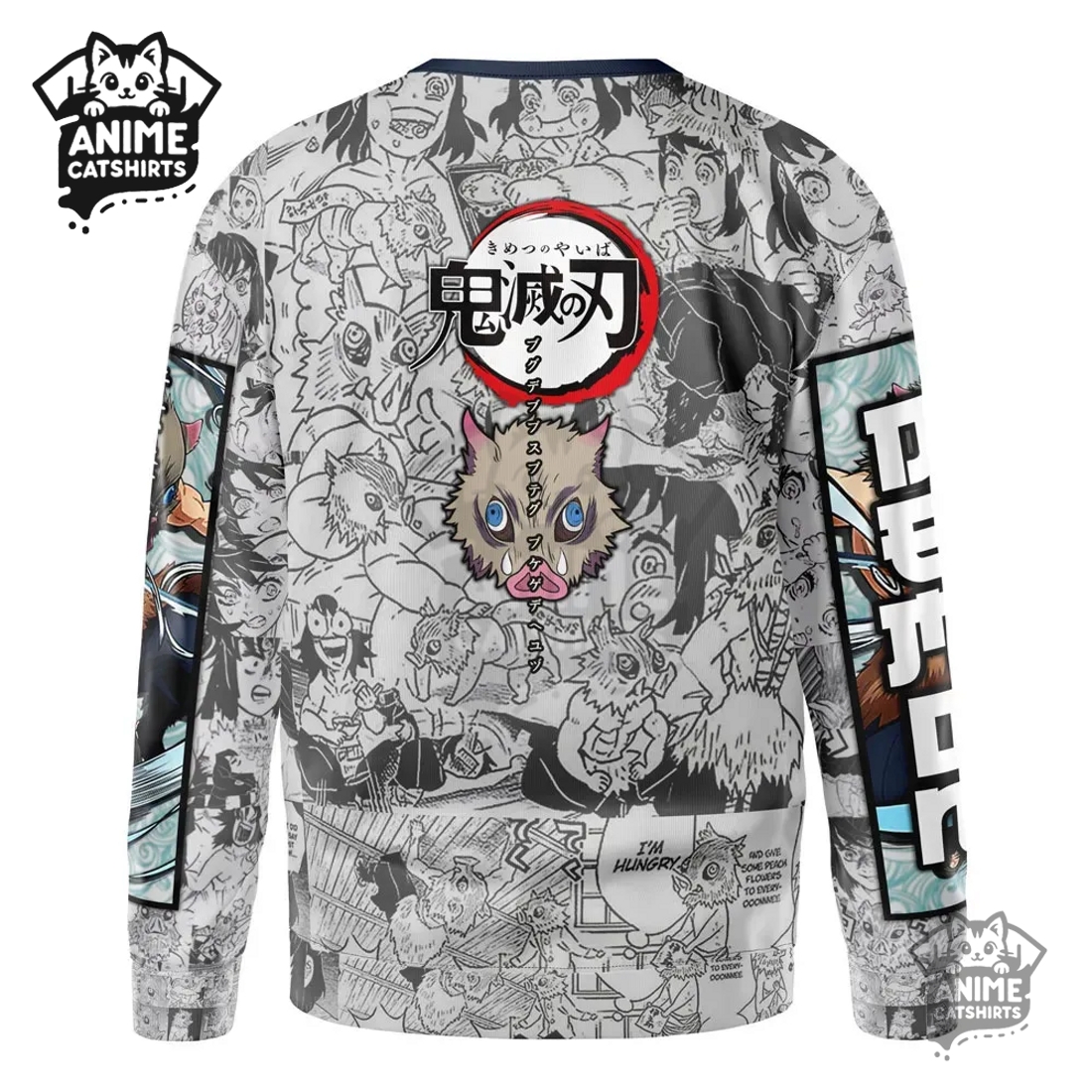 Hashibira Inosuke Manga Collage Demon Slayer Streetwear Sweatshirt Hashibira Inosuke Manga Collage Demon Slayer Streetwear Sweatshirt
