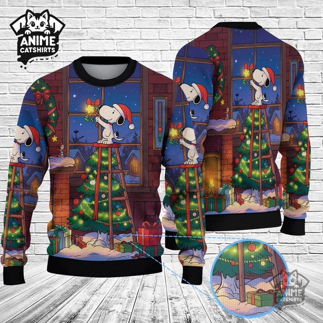 Snoopy Christmas Knitted Ugly Sweater