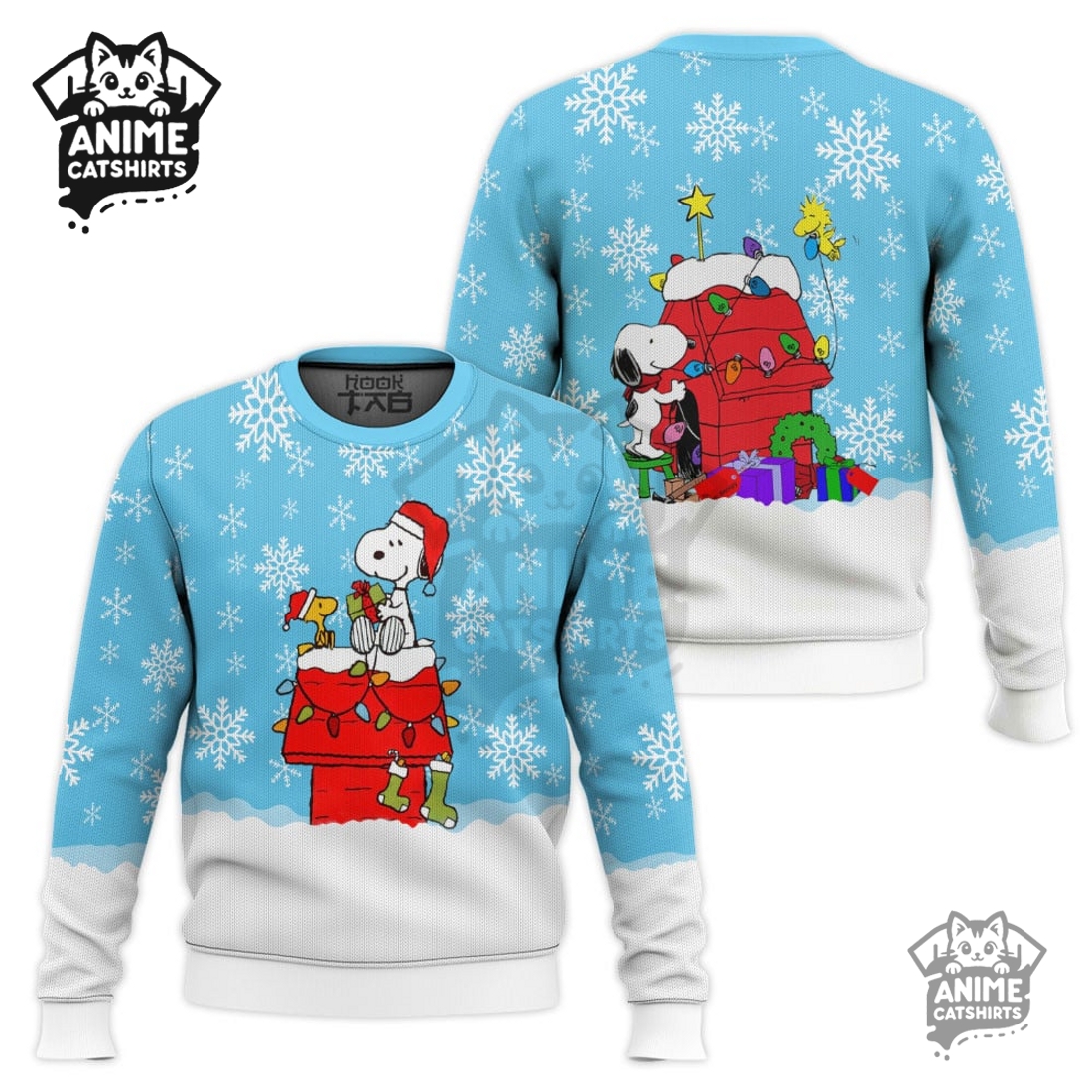 Snowy Christmas Snoopy Ugly Christmas Sweater