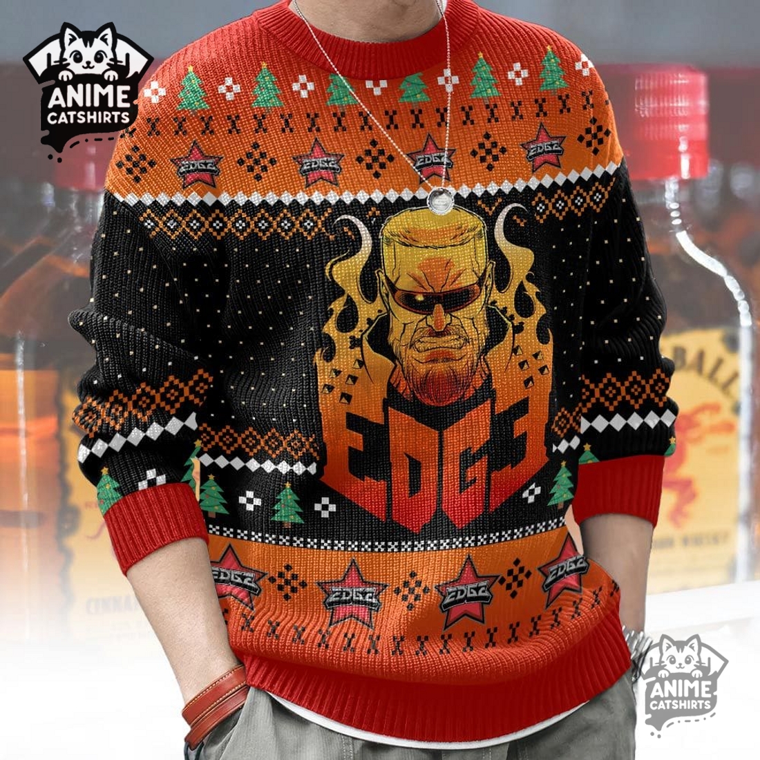 Adam Copeland Edge WWE Ugly Christmas Sweater Adam Copeland Edge WWE Ugly Christmas Sweater