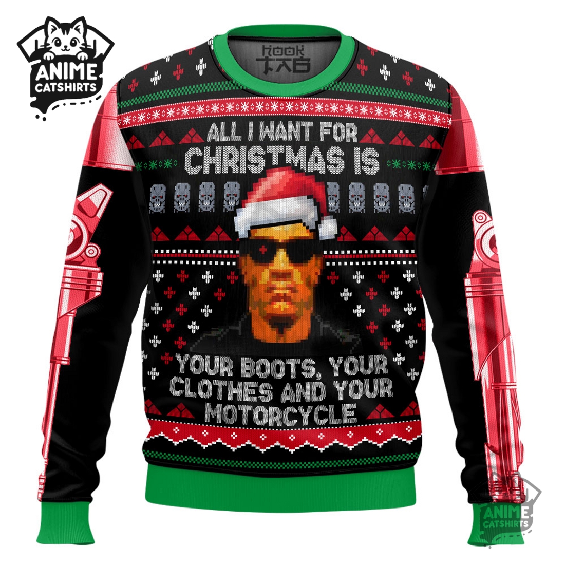 All I Want For Christmas Is Pizza Ninja Turtles Ugly Christmas Sweater