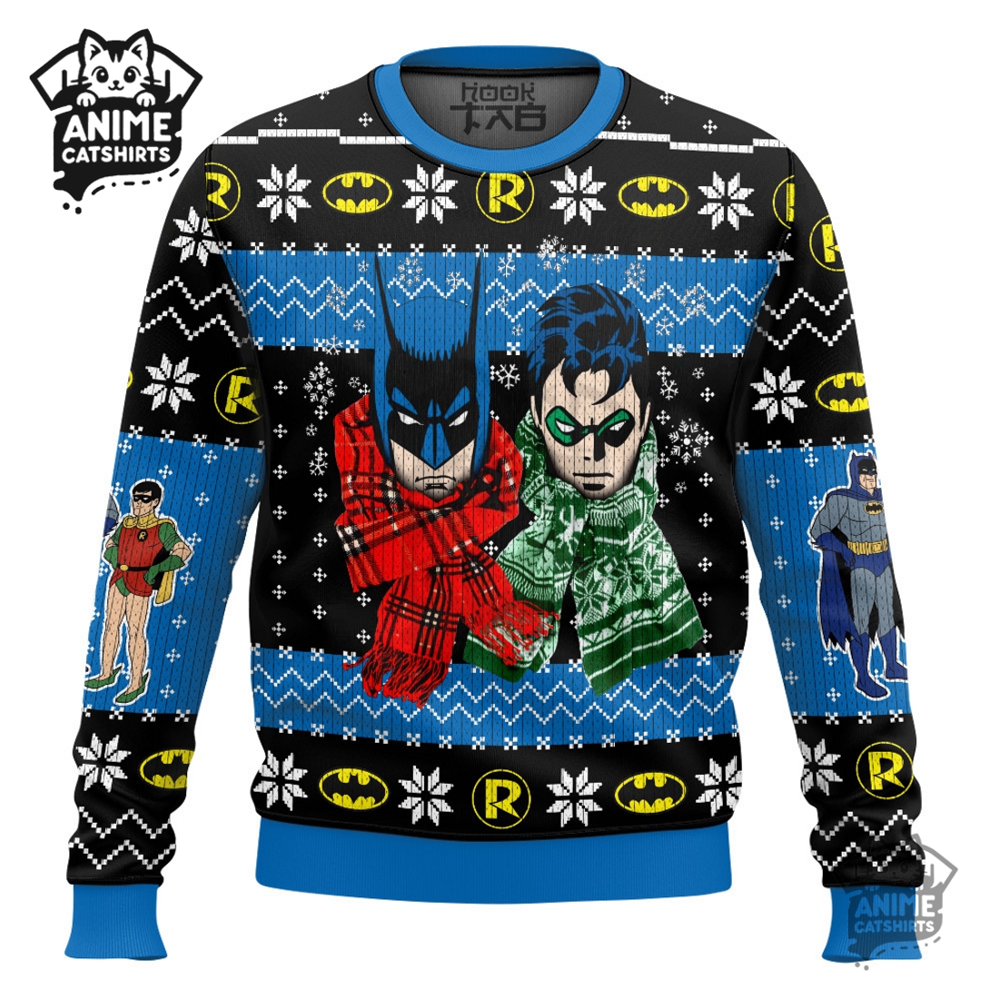 Batman And Robin Ugly Christmas Sweater Batman And Robin Ugly Christmas Sweater