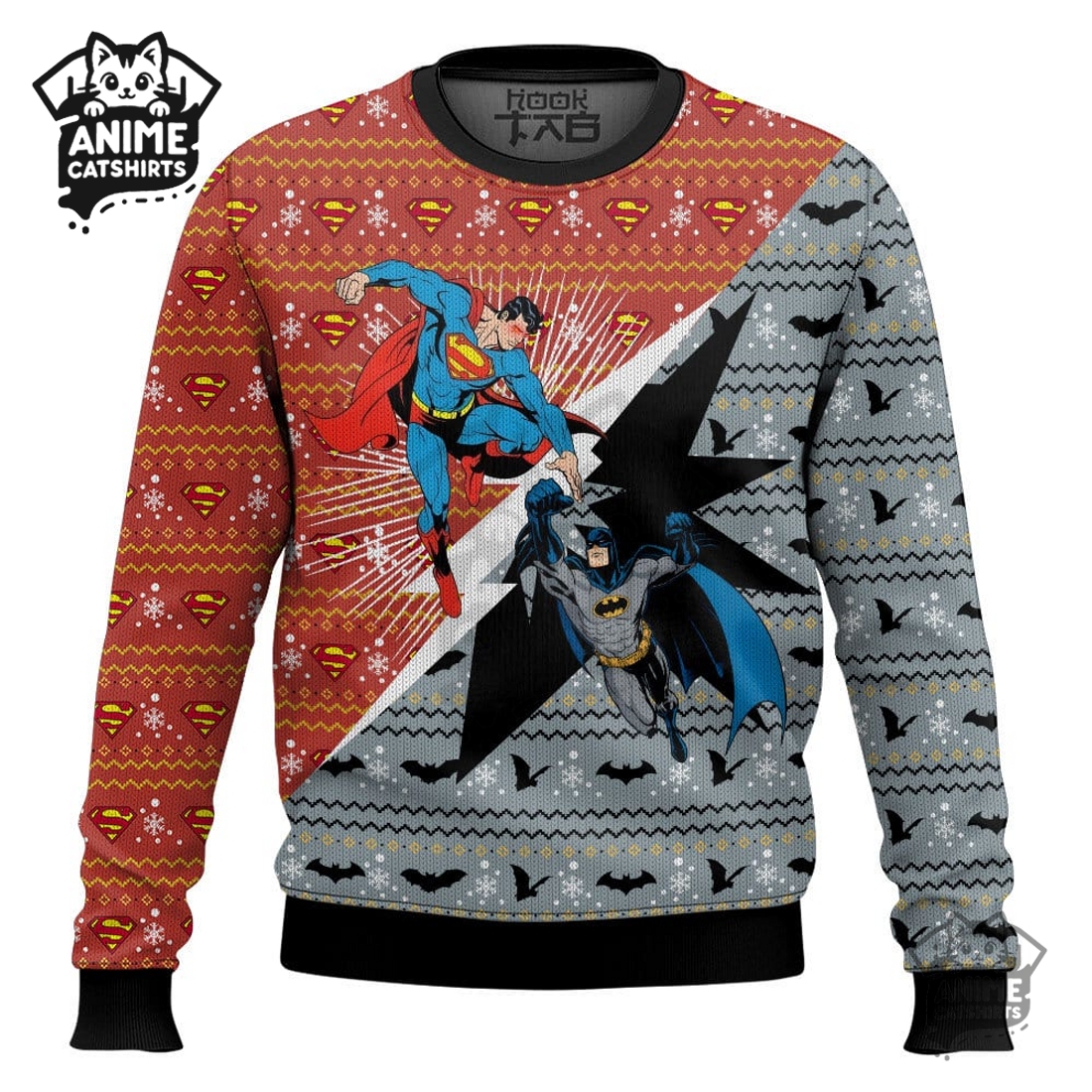 Batman Vs Superman Ugly Christmas Sweater