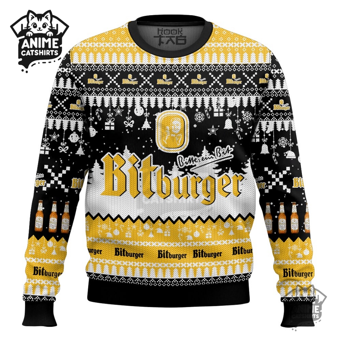 Bitburger German Beer Ugly Christmas Sweater