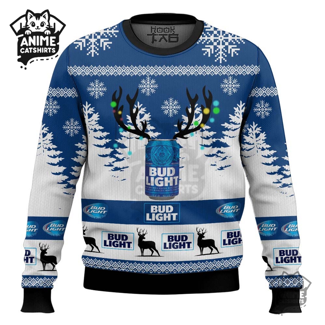 Bud Light Lager – Custom Name Ugly Christmas Sweater Bud Light Lager – Custom Name Ugly Christmas Sweater