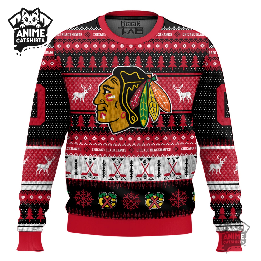 Chicago Blackhawks – Custom Ugly Sweater 2025