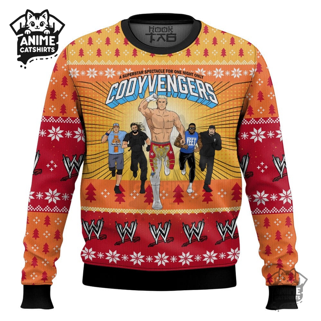 Cody Rhodes Codyvengers WWE Ugly Christmas Sweater Cody Rhodes Codyvengers WWE Ugly Christmas Sweater