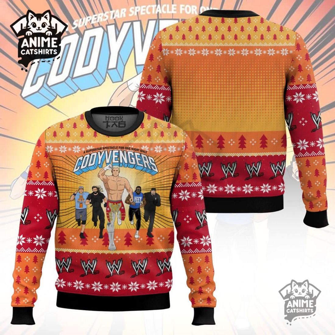 Cody Rhodes Codyvengers WWE Ugly Christmas Sweater Cody Rhodes Codyvengers WWE Ugly Christmas Sweater