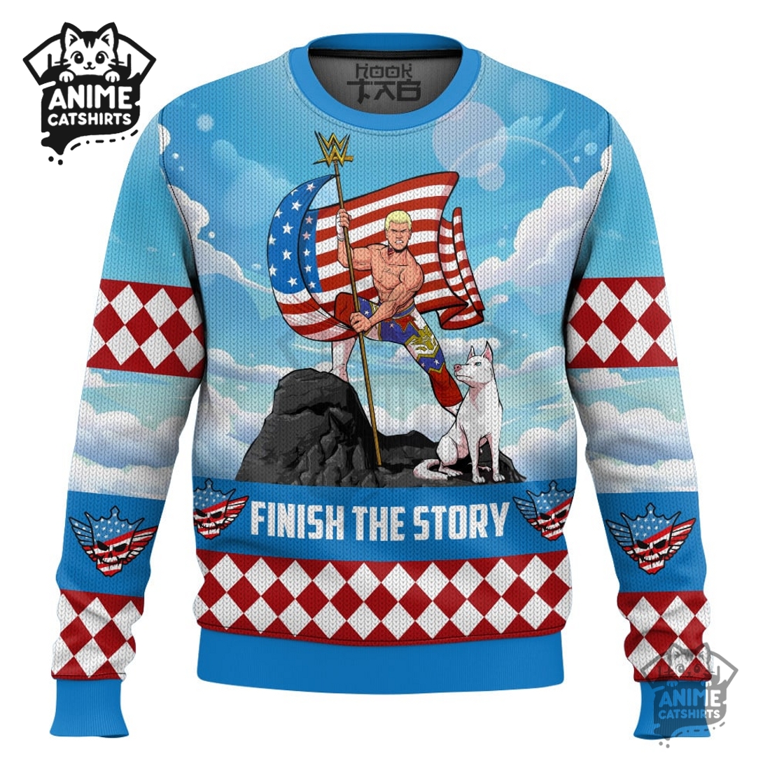 Cody Rhodes Finish The Story WWE Ugly Christmas Sweater