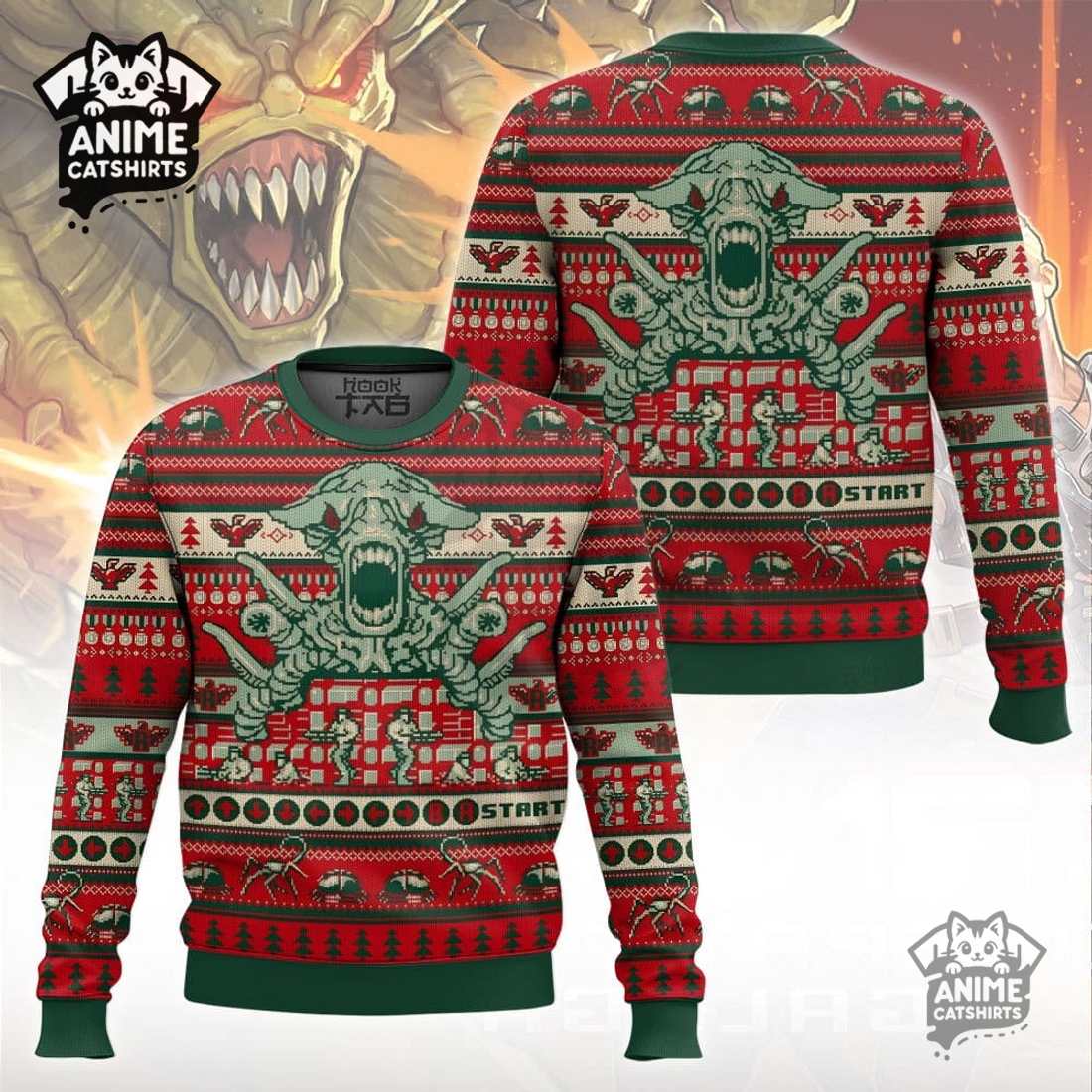 Contra 1987 Ugly Christmas Sweater Contra 1987 Ugly Christmas Sweater