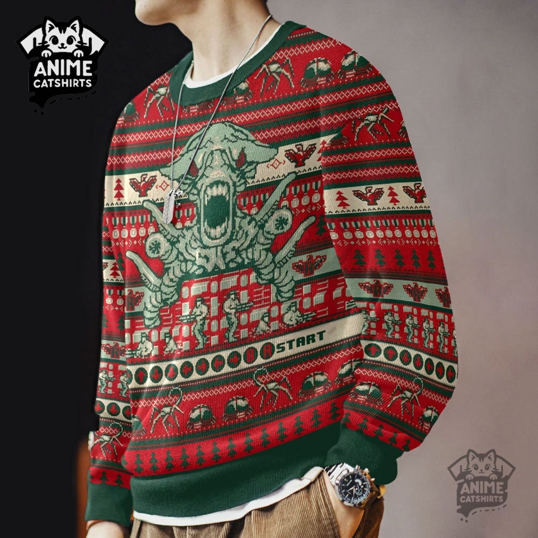 Contra 1987 Ugly Christmas Sweater Contra 1987 Ugly Christmas Sweater