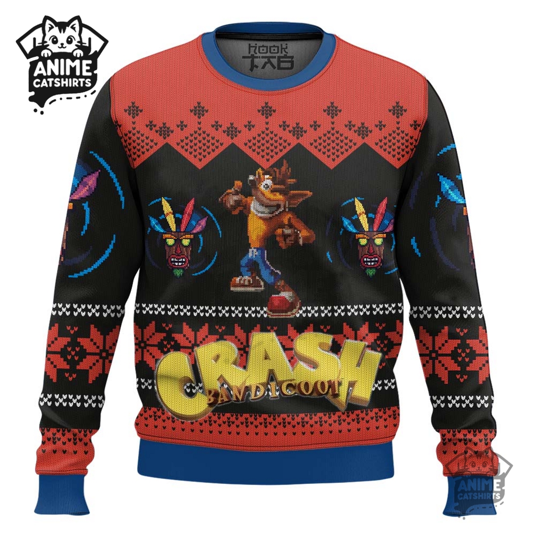Crash Bandicoot Ugly Christmas Sweater