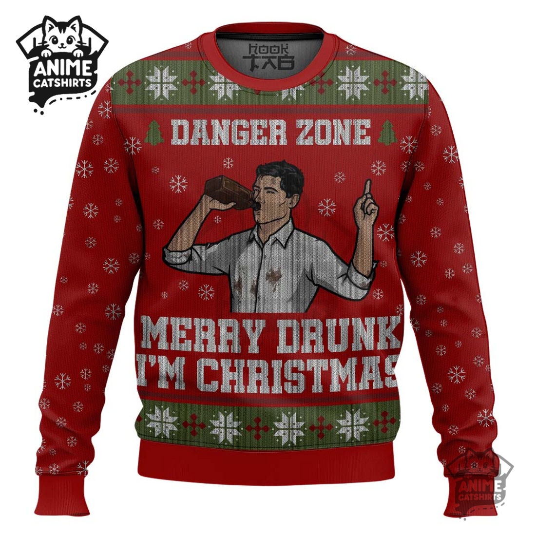 Danger Zone Sterling Archer Ugly Christmas Sweater Danger Zone Sterling Archer Ugly Christmas Sweater