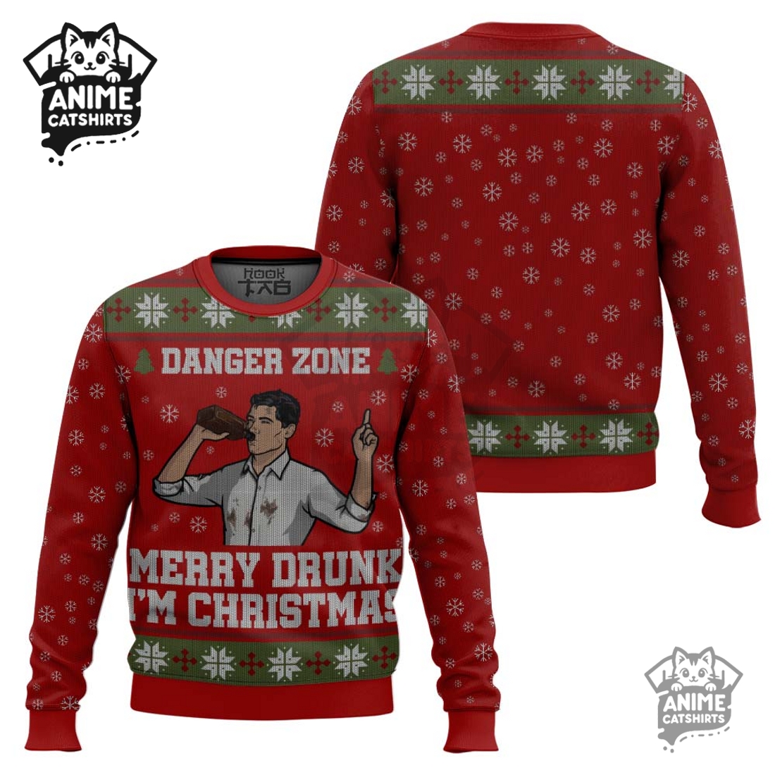 Danger Zone Sterling Archer Ugly Christmas Sweater Danger Zone Sterling Archer Ugly Christmas Sweater