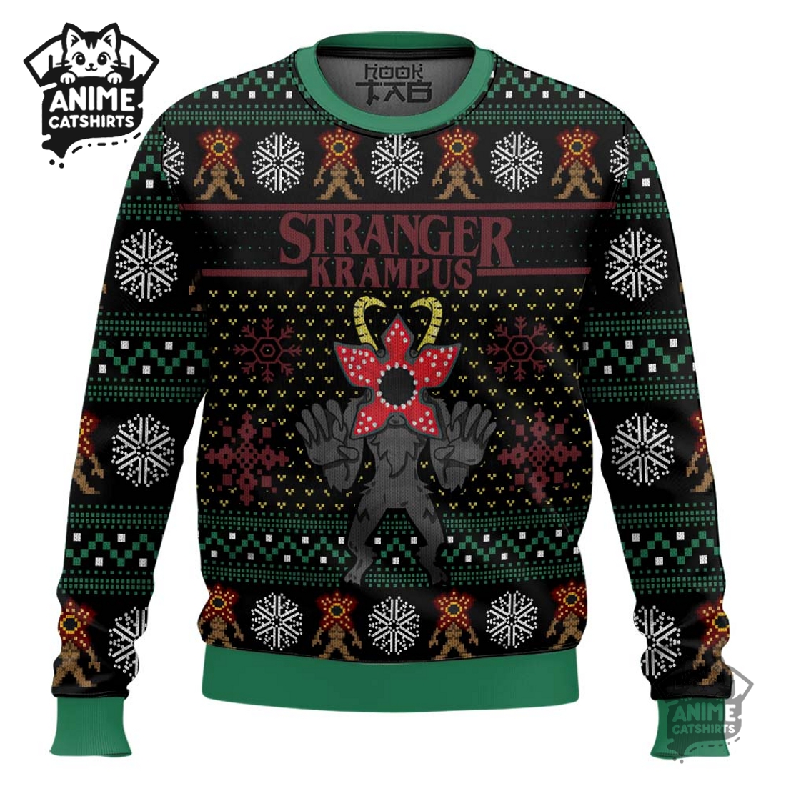 Demogorgon Krampus Stranger Things Ugly Christmas Sweater
