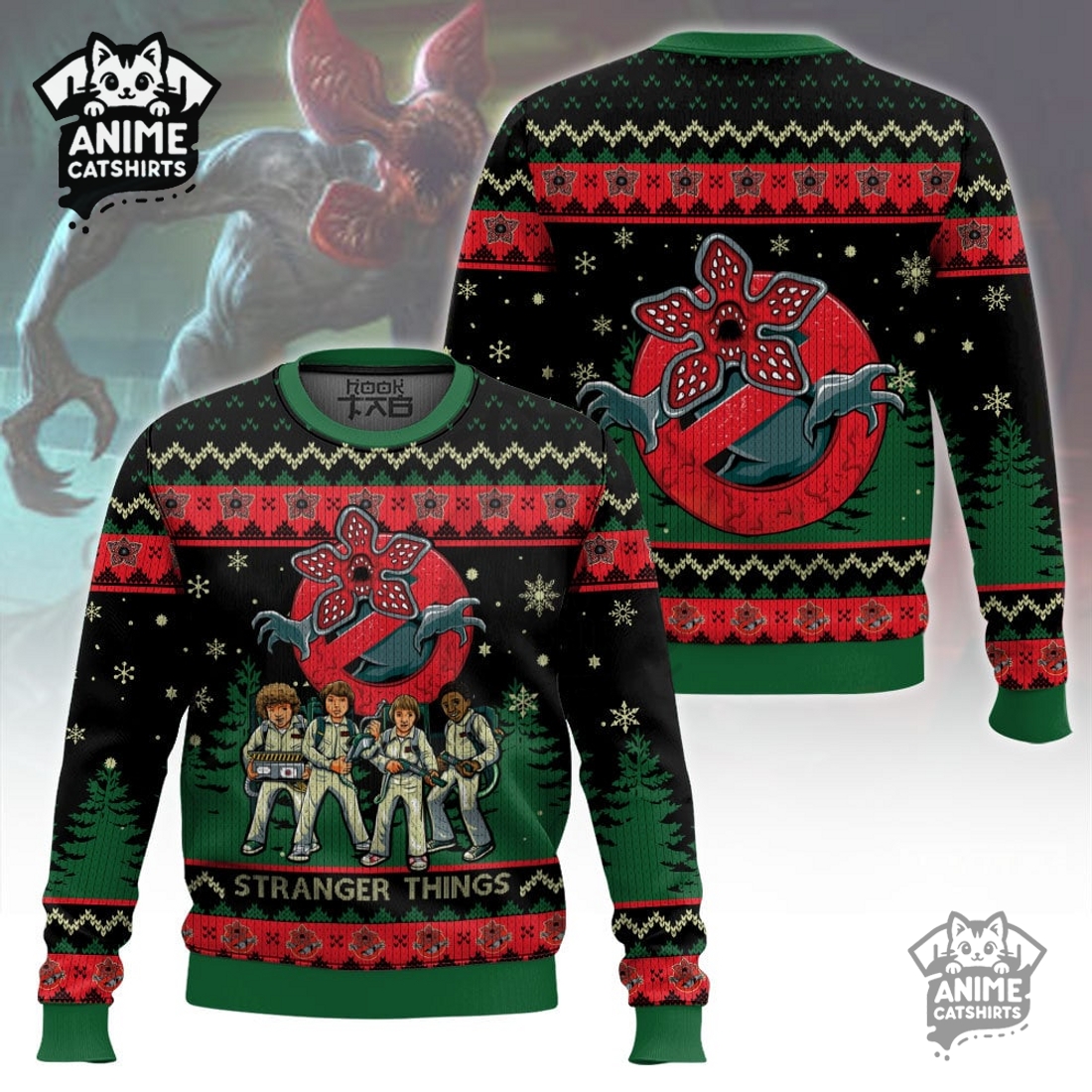Demogorgon Stranger Things Ugly Christmas Sweater Demogorgon Stranger Things Ugly Christmas Sweater