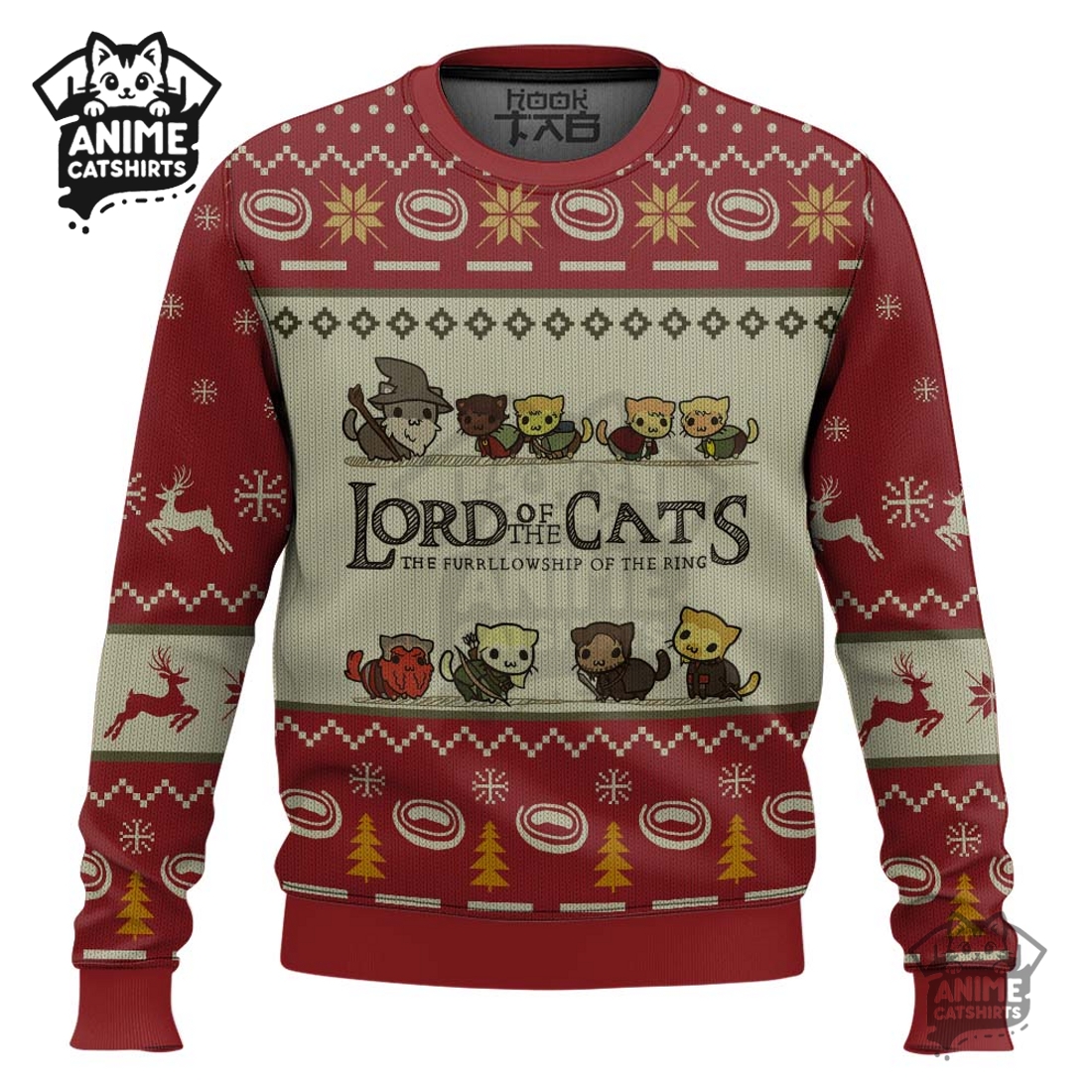 Fellowship Of The Cats The Lord Of The Rings Ugly Christmas Sweater
